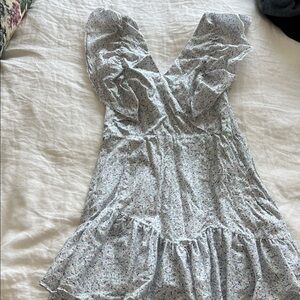 Love Shack Fancy Floral Ruffle Sleeve Dress